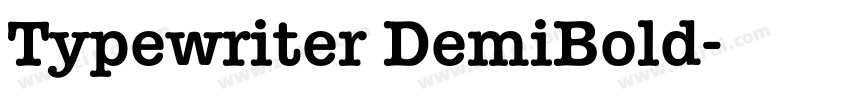 Typewriter DemiBold字体转换